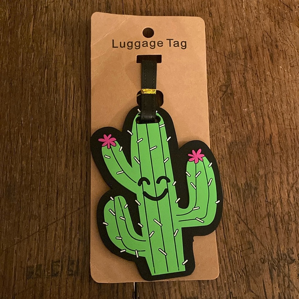 Luggage Tag Cactus Silicone NWT